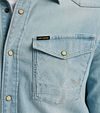 PME Legend Denim Shirt Light Blue Model / Detail