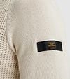 PME Legend Knitted Rollneck Pullover Ecru Model / Detail