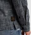 PME Legend Overshirt 2 Tone Slub Navy Model / Detail