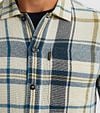 PME Legend Overshirt Kariert Ecru Model / Detail