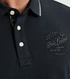 PME Legend Polo Shirt Piqué Logo Navy Model / Detail