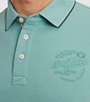 PME Legend Polo Shirt Piqué Logo Light Blue Model / Detail