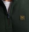PME Legend Half Zip Pullover Interlock Olivgrün Model / Detail