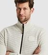 PME Legend Sweat Zip Jacket Ecru Model / Detail