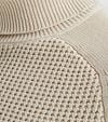 PME Legend Knitted Rollneck Pullover Ecru Model / Detail
