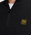 PME Legend Half Zip Sweater Mouliné Black Model / Detail