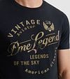 PME Legend T-Shirt Logo Artwork Navy Model / Detail