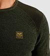 PME Legend Trui Rib Melange Donkergroen Model / Detail