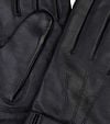 Profuomo Gloves Wool Black Leather Product / Detail