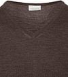 Profuomo Pullover V-Neck Merino Wool Dark Brown Product / Detail