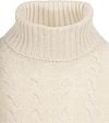 Suitable Pull Col Roulé Cable Laine Ecru Product / Detail