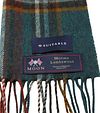 Suitable Scarf Checkered Merino Petrol Product / Detail