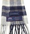 Geeigneter Herrenschal Kariert Merino Blau Grau Product / Detail