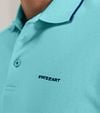 State of Art Poloshirt Piqué Hellblau Model / Detail