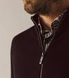 State Of Art Vest Fine Contrast Wolblend Bordeaux Model / Detail