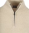 Suitable Half Zip Pullover Boiled Wool Ecru Product / Detail