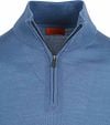 Suitable Merino Half Zip Trui Ink Blauw Product / Detail