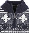 Suitable Odde Pull Demi-Zip Mix Laine Bleu Foncé Product / Detail