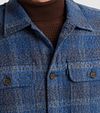 Vanguard Overshirt Brushed Checks Blue Model / Detail