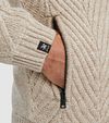 Vanguard Cardigan Wool Blend Ecru Model / Detail