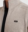 Vanguard Cardigan Cotton Linen Blend Beige Model / Detail