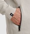 Vanguard Cardigan Cotton Modal Blend Beige Model / Detail