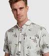 Vanguard Chemise Manches Courtes Fleurs Ecru Model / Detail