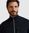 Vanguard Jacke Zipper Mouliné Navy Model / Detail