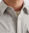 Vanguard Overshirt Twill Greige Model / Detail