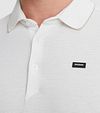 Vanguard Knitted Polo Shirt Ecru Model / Detail