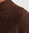 Vanguard Pull Knitted Col Roulé Marron Model / Detail