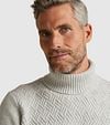 Vanguard Pullover Half Zip Structure Ecru Model / Detail