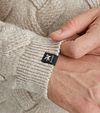 Vanguard Pullover Half Zip Structure Wool Blend Ecru Model / Detail