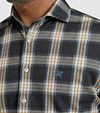 Vanguard Shirt Checks Dark Blue Model / Detail