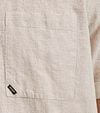 Vanguard Short Sleeve Shirt Linen Blend Ecru Model / Detail