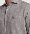 Vanguard Shirt Linen Brown Model / Detail