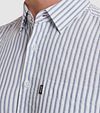 Vanguard Shirt Stripe Light Blue Model / Detail