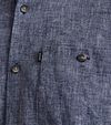 Vanguard Short Sleeve Hemd Leinen Blau Model / Detail