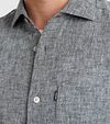 Vanguard Short Sleeve Shirt Linen Antrhacite Model / Detail