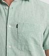 Vanguard Short Sleeve Shirt Linen Green Model / Detail