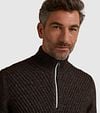 Vanguard Trui Half Zip Wol Bruin Model / Detail