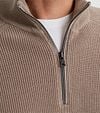 Vanguard Trui Half Zip Beige Model / Detail