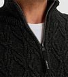 Vanguard Trui Half Zip Heavy Knit Zwart Model / Detail