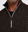 Vanguard Trui Half Zip Wol Bruin Model / Detail