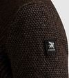 Vanguard Trui Half Zip Wol Bruin Model / Detail
