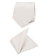 Wedding Tie + Pocketsquare Off-white order online | 5102435SET09A D&P Carre | Suitable Lithuania