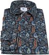 R2 Chemise Col italien Paisley Bleu Foncé Product / Detail
