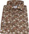 Blue Industry Shirt Melange Print Camel Brown Product / Detail