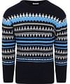 Knowledge Cotton Apparel Wollpullover Dunkelblau 1080028-8021 Blue stripe kaufen | Suitable