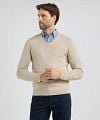 McGregor Pullover Merino Wool V-Neck Sand Model / Voorkant